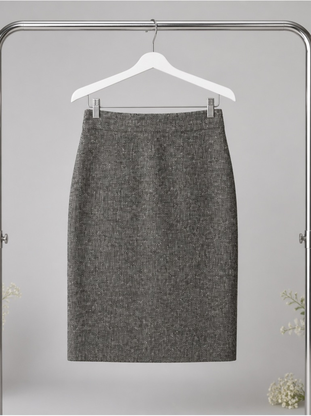 J. Crew Charcoal Wool Blend Pencil Skirt